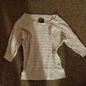 American eagle gray off the shoulder sweater